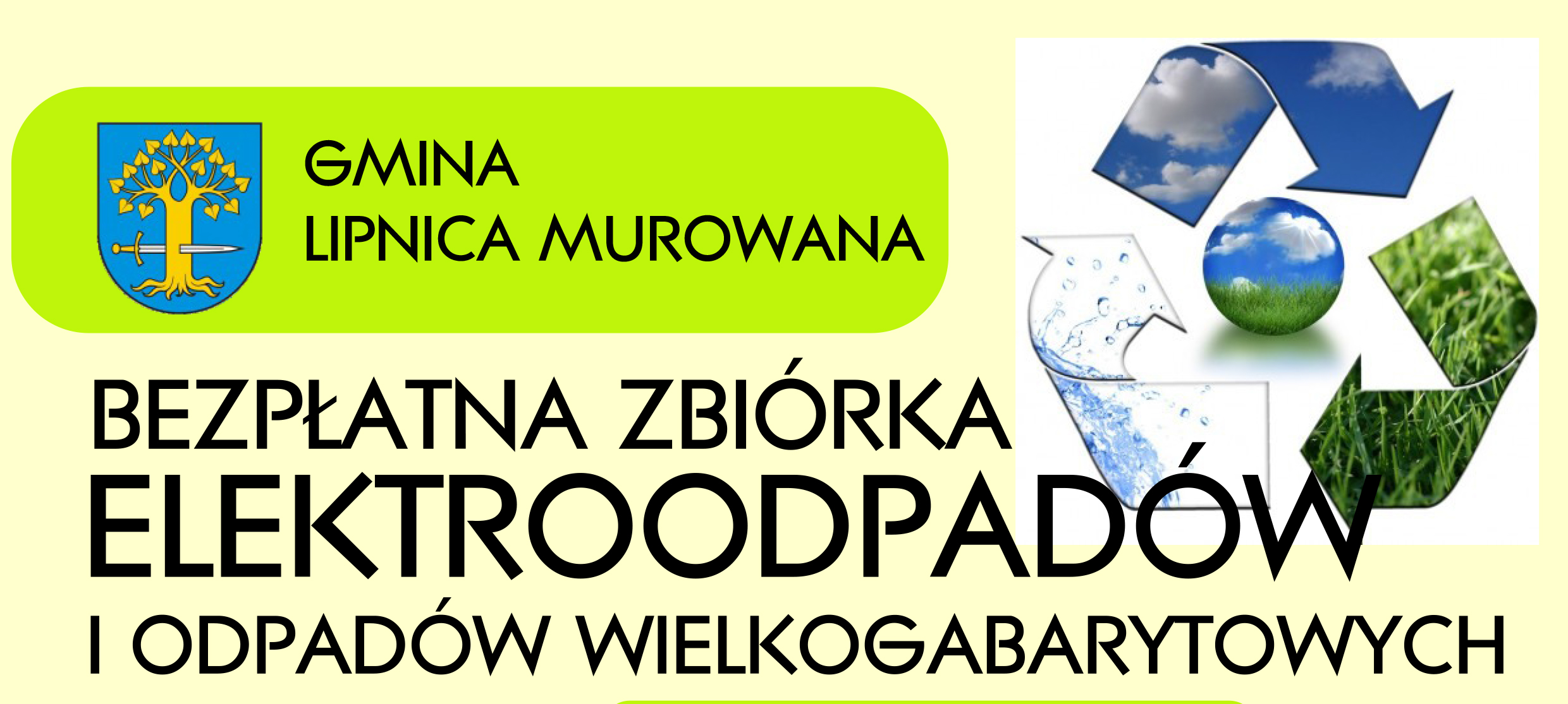 BEZPŁATNA ZBIÓRKA ELEKTROODPADÓW I ODPADÓW WIELKOGABARYTOWYCH