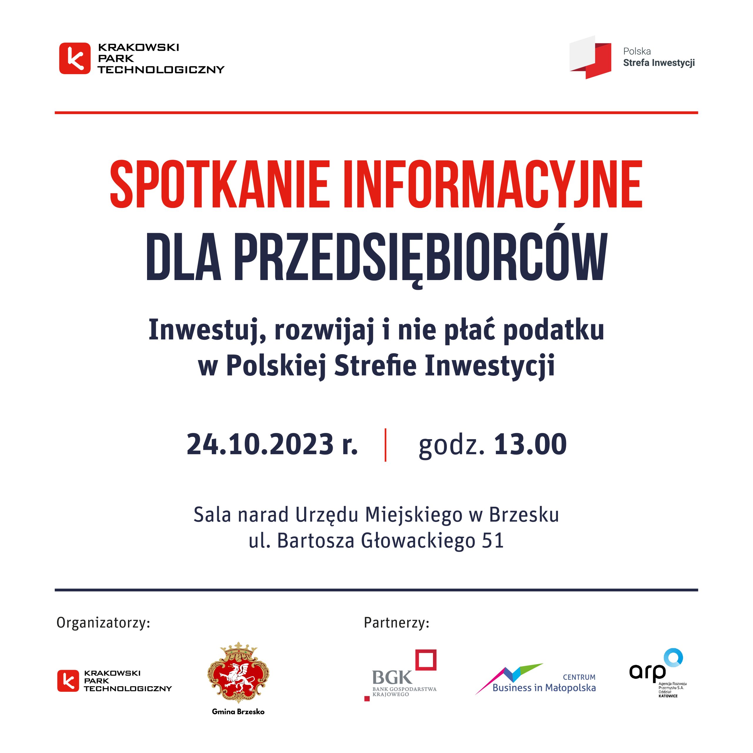 SPOTKANIE INFORMACYJNE DLA PRZEDSIĘBIORCÓW!