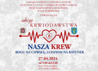 ZAPRASZAMY NA AKCJĘ KRWIODAWSTWA