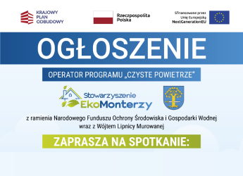 SPOTKANIE Z OPERATOREM PROGRAMU „CZYSTE POWIETRZE” Z RAMIENIA NARODOWEGO FUNDUSZU OCHRONY ŚRODOWISKA