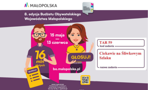 GŁOSUJ NA ŚLIWKOWY SZLAK W BUDŻECIE OBYWATELSKIM WOJEWÓDZTWA MAŁOPOLSKIEGO!