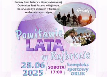 ZAPRASZAMY NA POWITANIE LATA W RAJBROCIE
