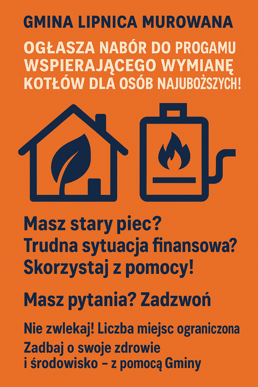 Rusza nabór do gminnego programu wsparcia wymiany kotłów dla osób najuboższych