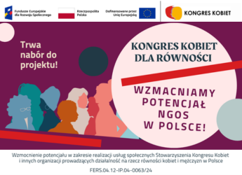 ZAPRASZAMY DO UDZIAŁU W PROJEKCIE KONGRESU KOBIET