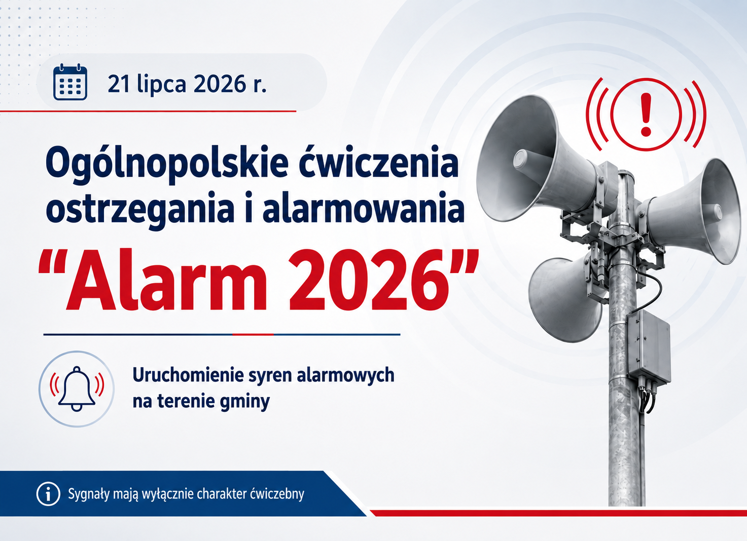 OGÓLNOPOLSKIE ĆWICZENIA OSTRZEGANIA I ALARMOWANIA „ALARM 2026”