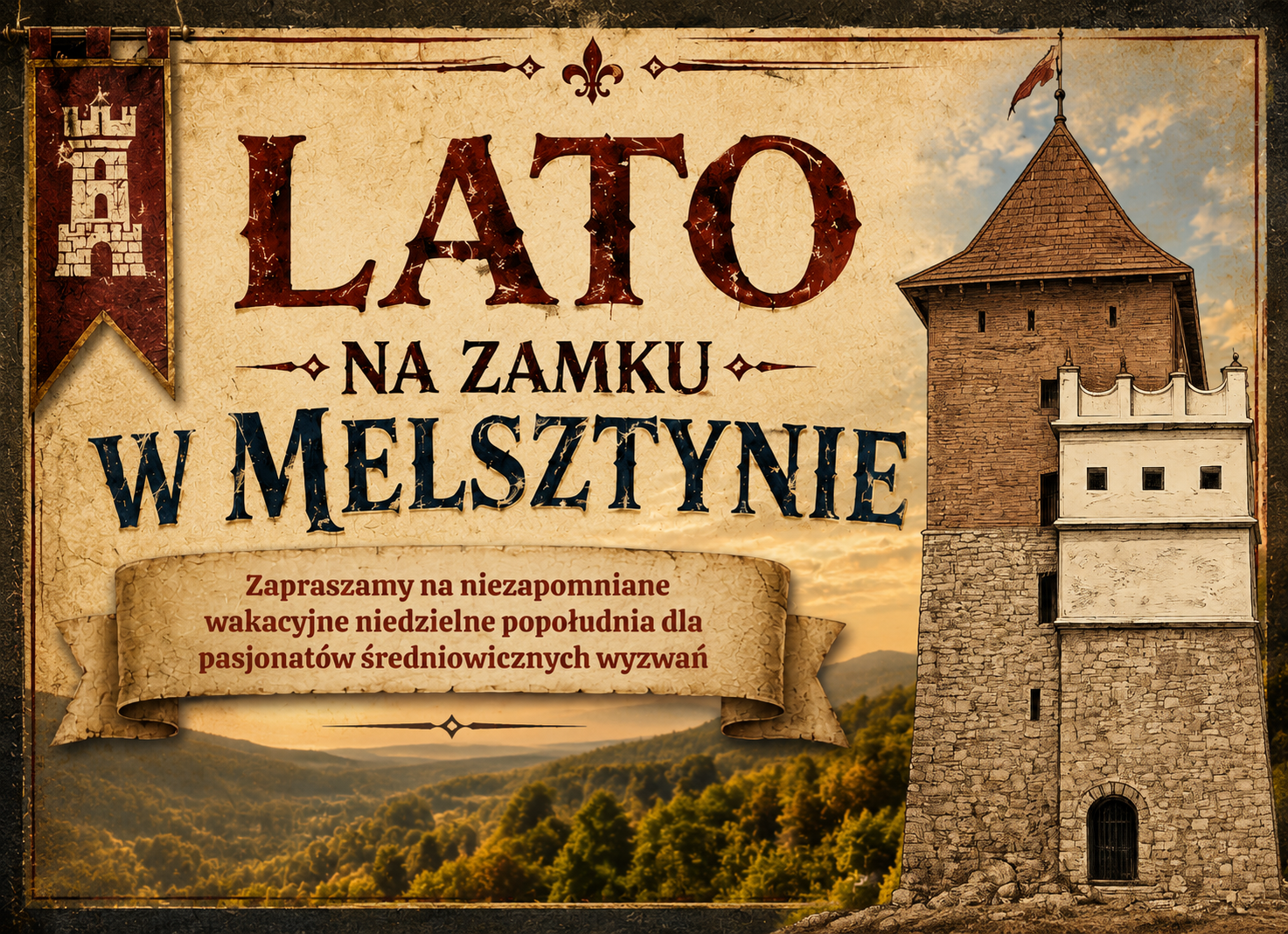 LATO NA ZAMKU W MELSZTYNIE 2026 – WAKACYJNE NIEDZIELE PEŁNE HISTORII I ATRAKCJI